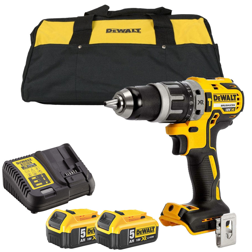 Dewalt DCD796P2B 18V Li-Ion XR Brushless Combi Drill Kit 2 x 5.0Ah Batteries