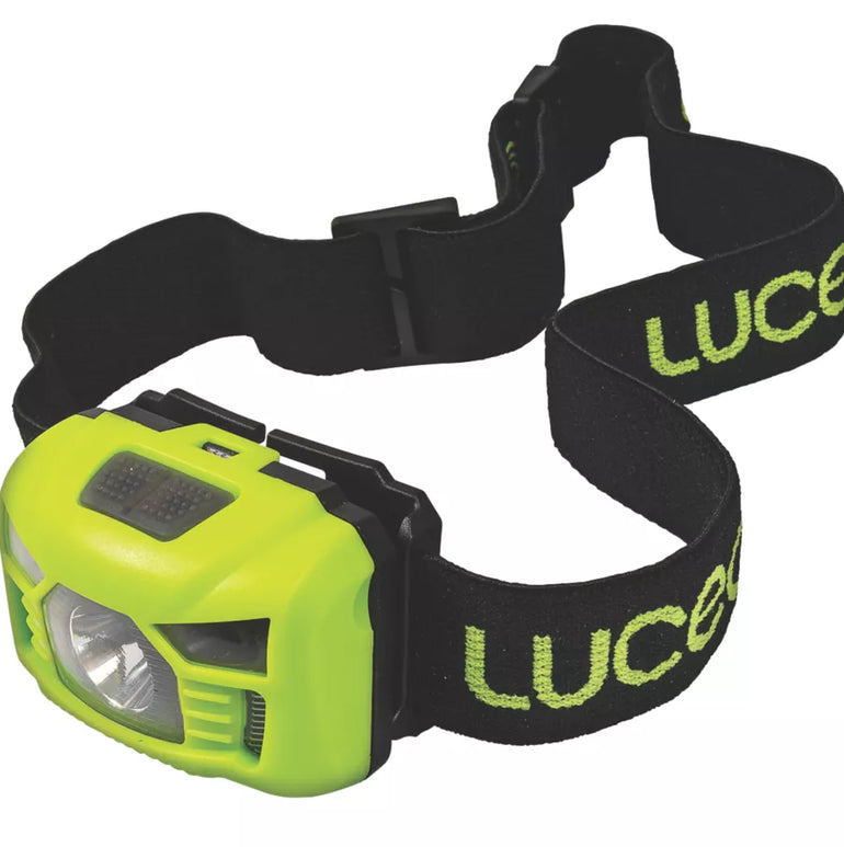 LUCECO RECHARGEABLE LED HEAD TORCH GREEN 150LM