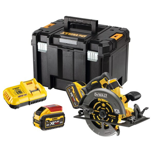 Dewalt DCS578X2 54V Flexvolt Brushless 190mm Circular Saw with 2 x 9.0Ah Batteries Charger & Case