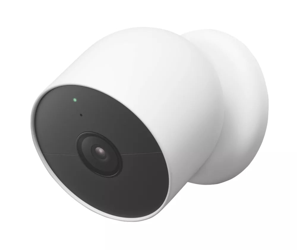 GOOGLE NEST BATTERY-POWERED WHITE WIRED OR WIRELESS 1080P INDOOR & OUTDOOR ROUND SMART CAMERA