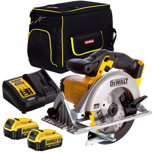 Dewalt DCS391N 18V 165mm Circular Saw with 2 x 4.0Ah Batteries & Charger in Bag