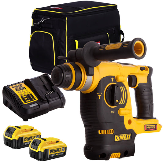 DeWalt DCH253N 18V SDS+ Rotary Hammer Drill with 2 x 4.0Ah Batteries & Charger in Bag