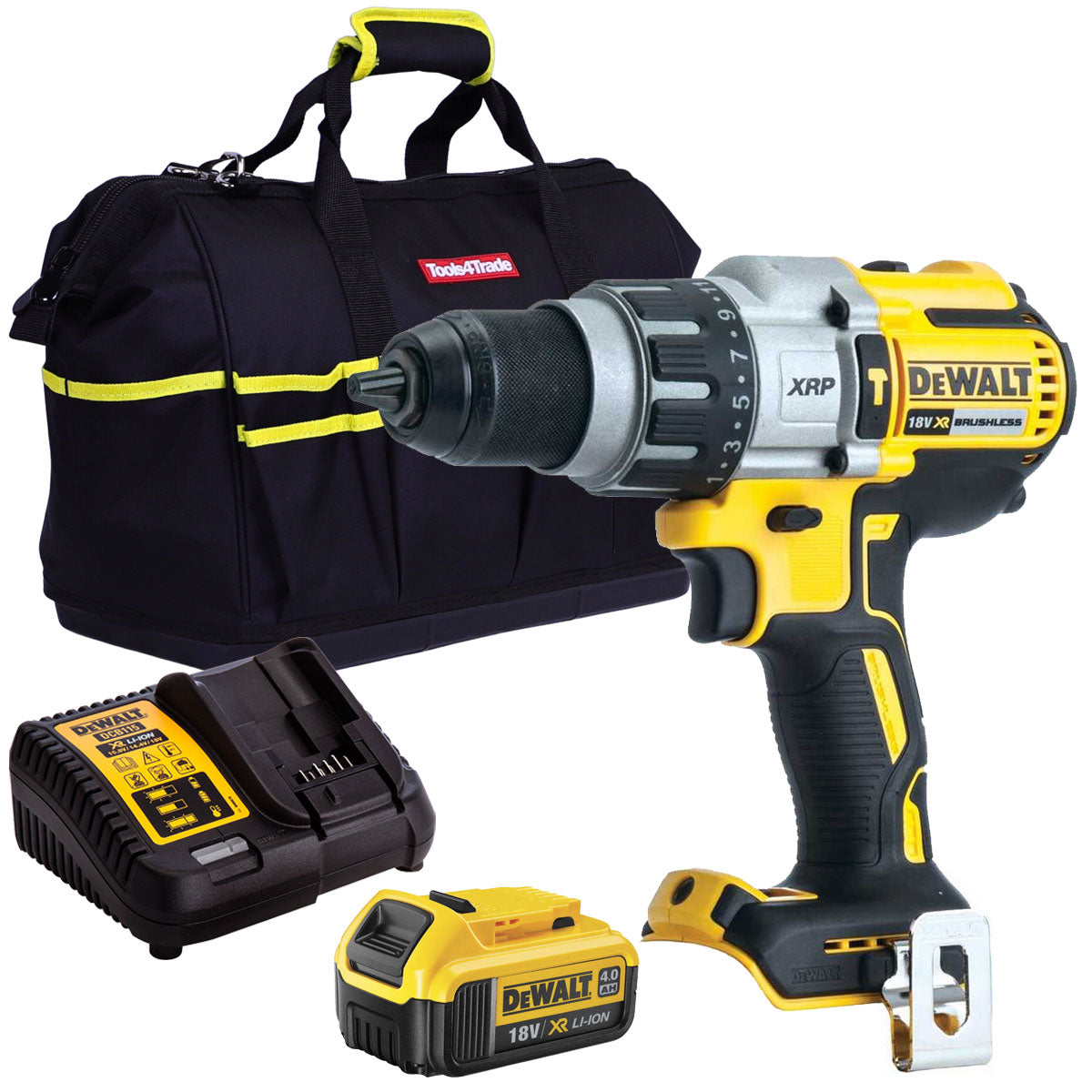 Dewalt DCD996N 18V Brushless Combi Hammer with 1 x 4.0Ah Battery & Charger in Bag