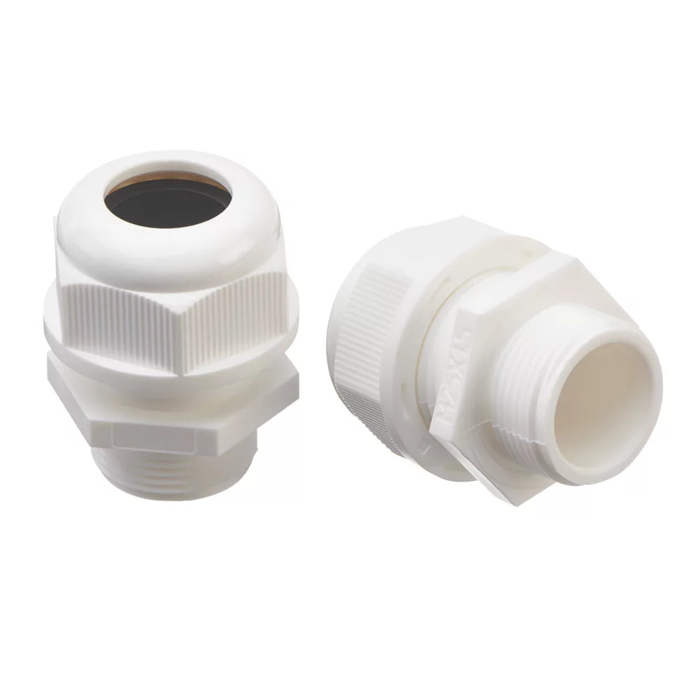 VIMARK NYLON MALE COMP GLAND 25MM 2 PACK WHITE