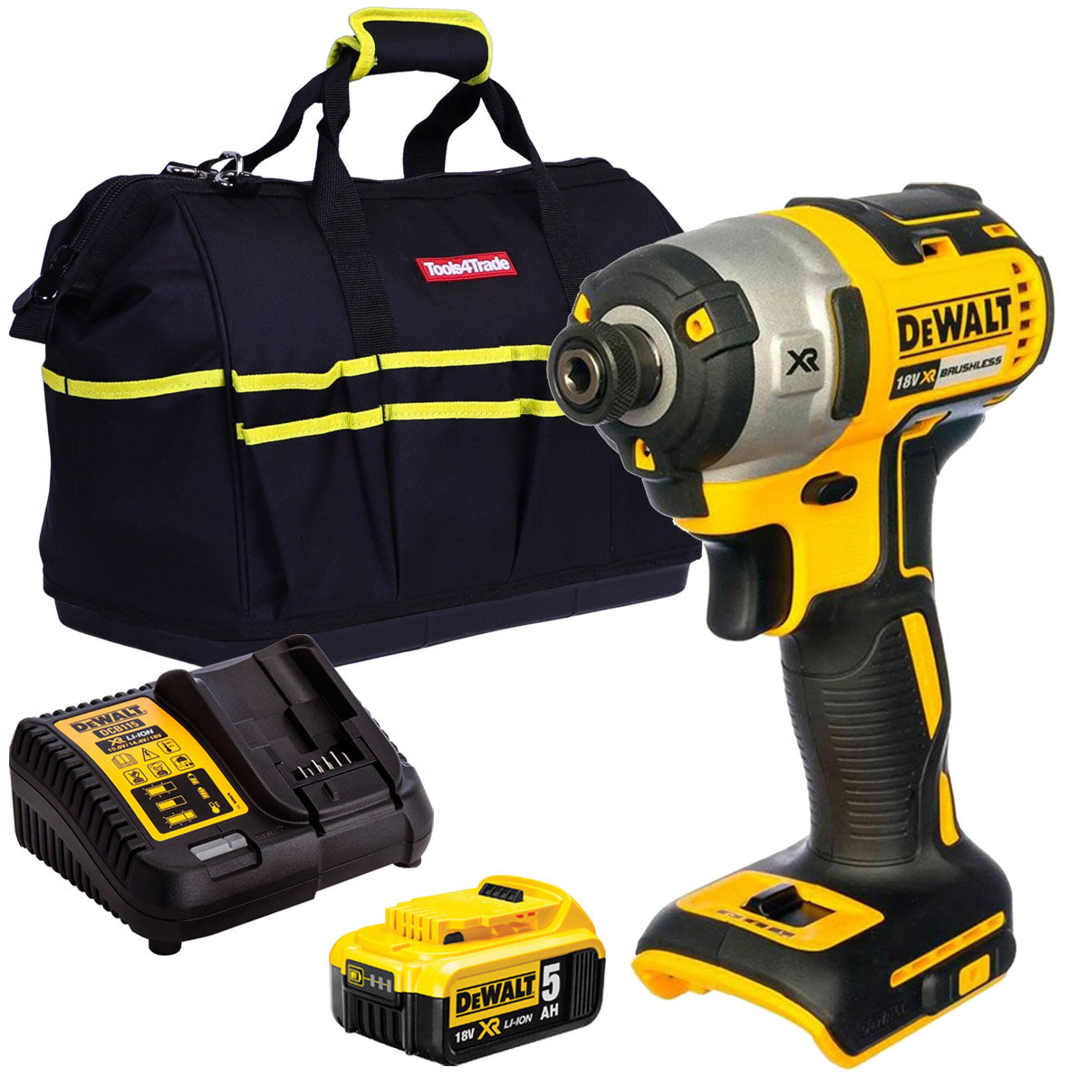 Dewalt DCF887N 18V Brushless Impact Driver with 1 x 5.0Ah Battery & Charger in Bag