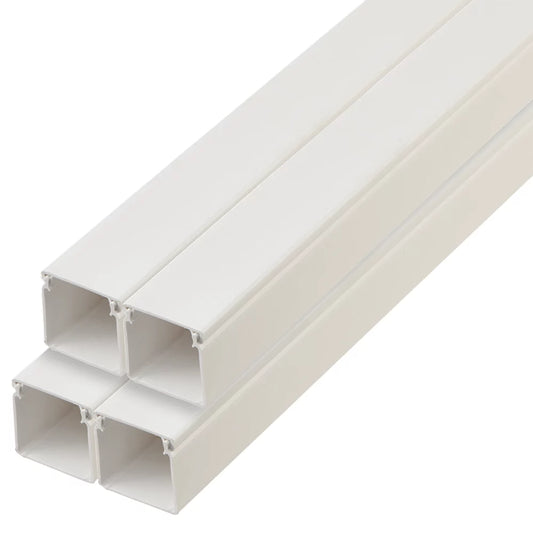 DETA TTE UPVC WHITE MAXI TRUNKING 50MM X 50MM X 2M 4 PACK