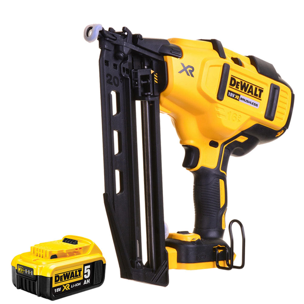 DeWalt DCN660N 18V XR Brushless Second Fix Nailer with 1 x 5.0Ah Battery