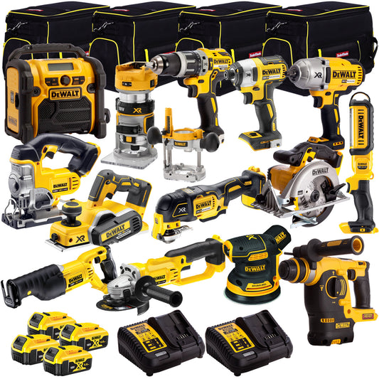 Dewalt 18V 14 Piece Power Tool Kit with 4 x 5.0Ah Batteries T4TKIT-488