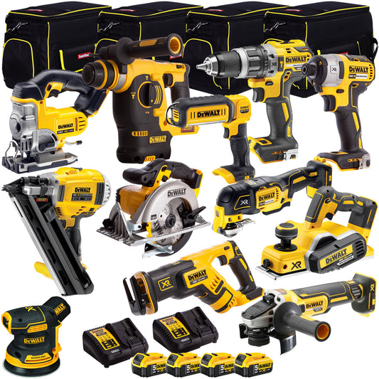 Dewalt 18V 12 Piece Power Tool Kit with 4 x 5.0Ah Batteries T4TKIT-8064