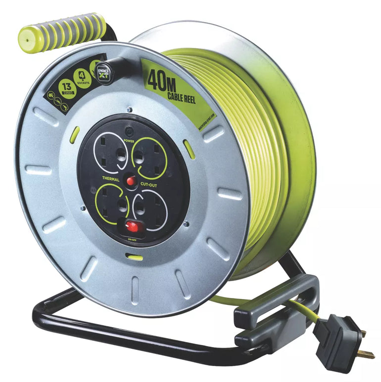 PRO XT OTLU40134SL-XD 13A 4-GANG 40M CABLE REEL 240V