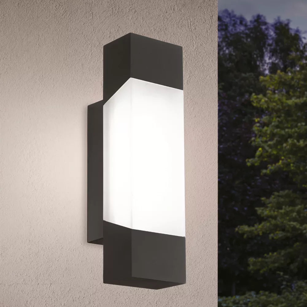 EGLO GORZANO OUTDOOR LED WALL LIGHT BLACK 8W 550LM