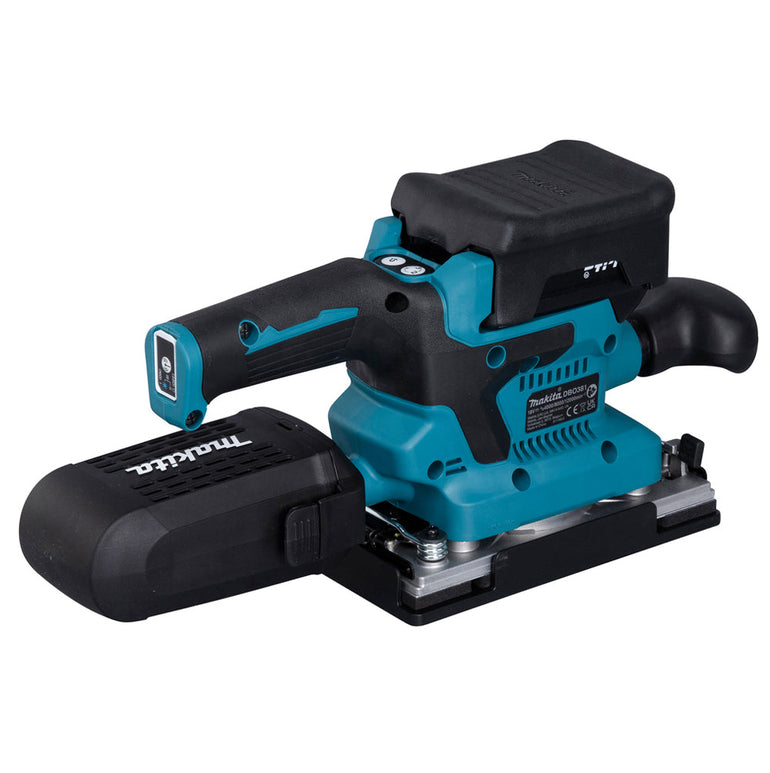 Makita DBO381ZU 18V Brushless Finishing Sander with 1 x 5.0Ah Battery Charger & Bag