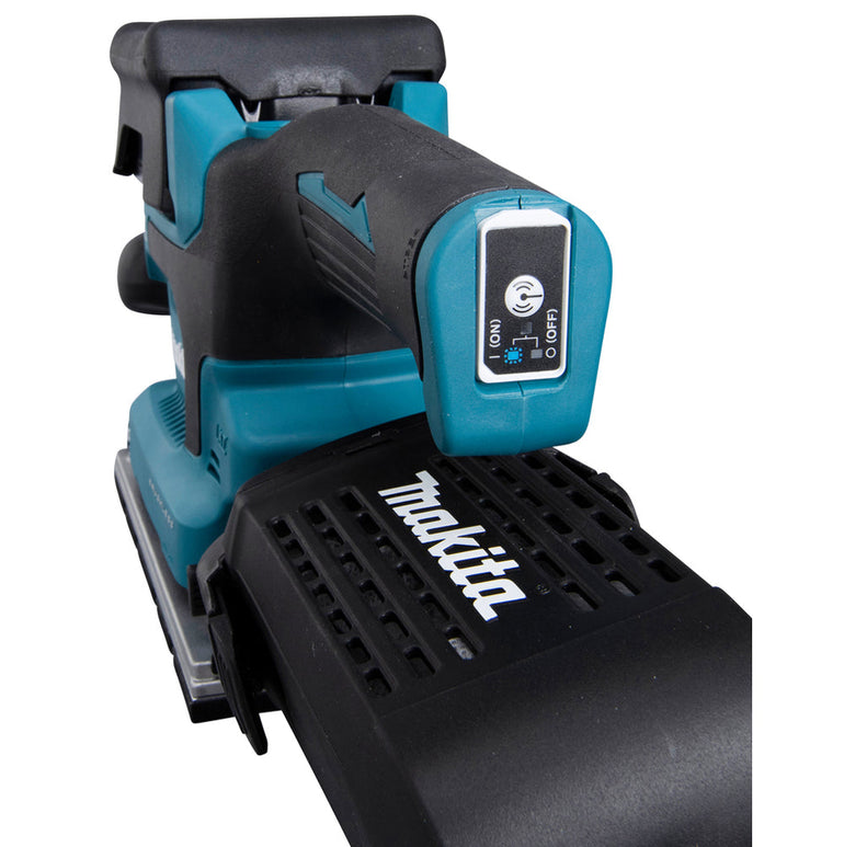 Makita DBO381ZU 18V Brushless Finishing Sander with 1 x 4.0Ah Battery & Charger