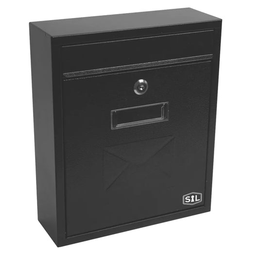 SMITH & LOCKE COMPACT POST BOX BLACK POWDER-COATED