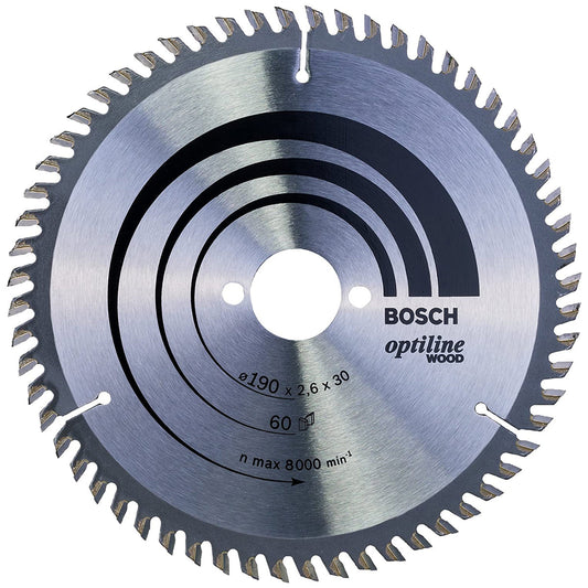 Bosch 190mm 60T Wood Circular Saw Blade Optiline 2608641188