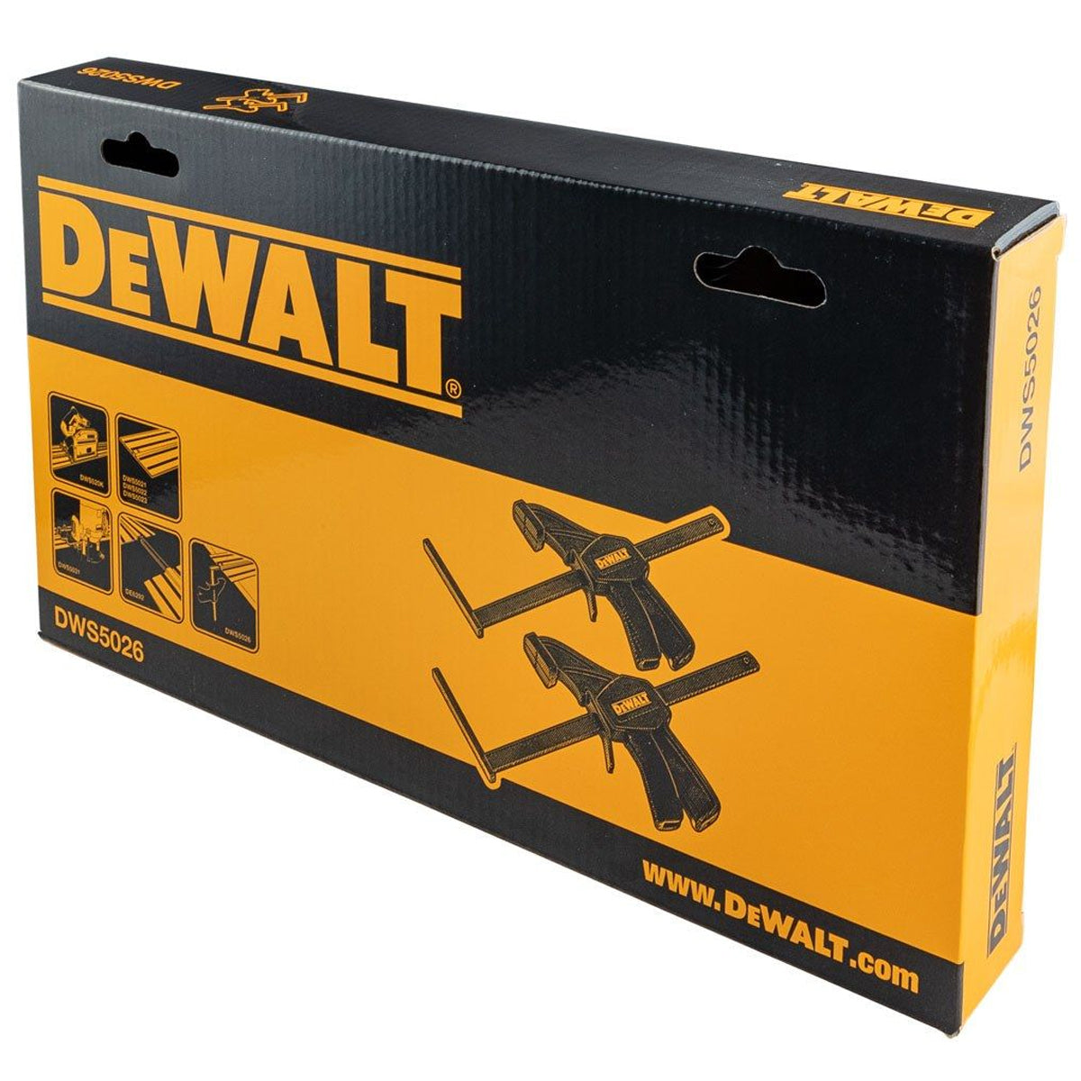 DeWalt DWS5026-XJ Plunge Saw Clamp Twin Pack for Guide Rail