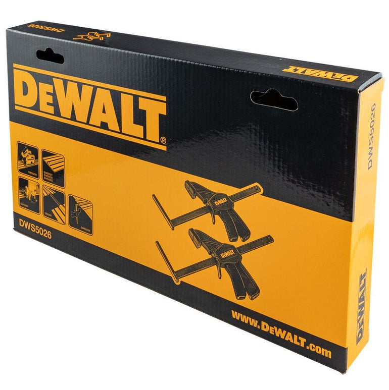 DeWalt DWS5026-XJ Plunge Saw Clamp Twin Pack for Guide Rail