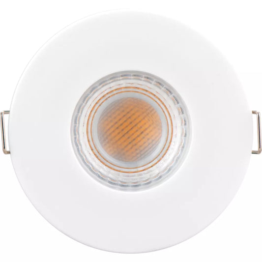 LUCECO FTYPE ESSENCE FLAT FIXED CYLINDER FIRE RATED LED DOWNLIGHT WHITE 5W 550LM