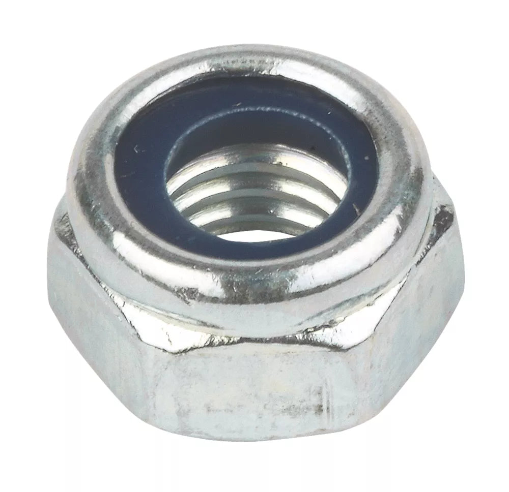 EASYFIX BZP STEEL NYLON LOCK NUTS M10 100 PACK