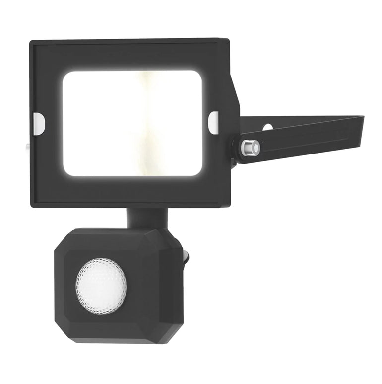 4LITE ADVANTAGE OUTDOOR LED FLOODLIGHT WITH PIR SENSOR BLACK 10W 850LM