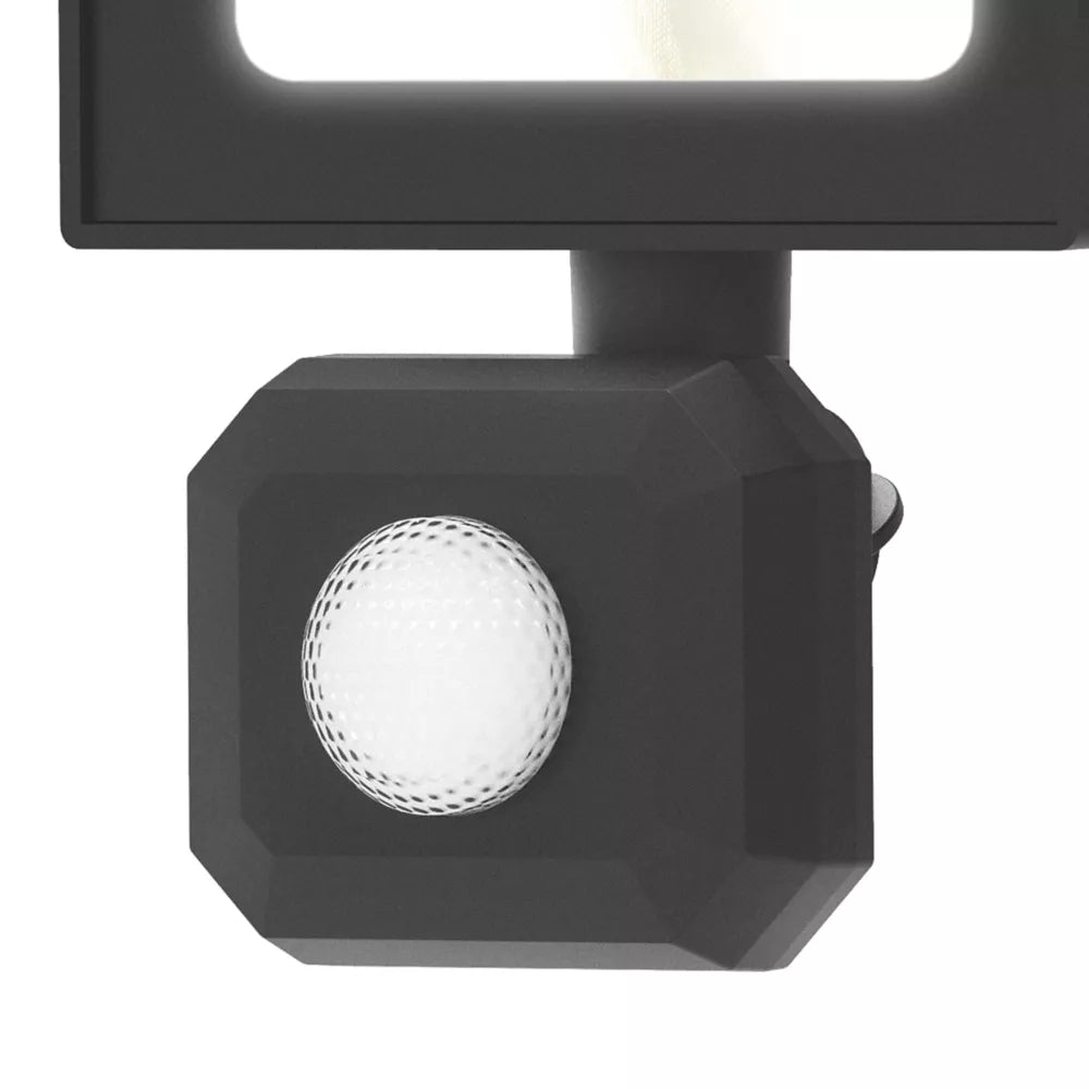 4LITE ADVANTAGE OUTDOOR LED FLOODLIGHT WITH PIR SENSOR BLACK 10W 850LM