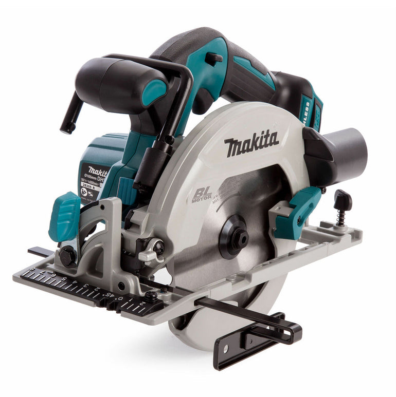 Makita DHS680Z 18V Brushless Circular Saw + 1 x 5.0Ah, Charger, Rail, Adapter & Case