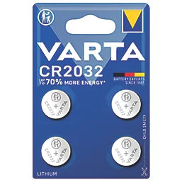 VARTA CR2032 COIN CELL BATTERY 4 PACK