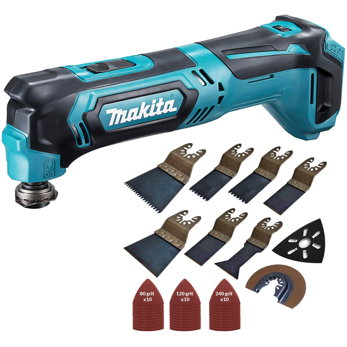 Makita TM30DZ 12V CXT Li-ion Cordless Multi Tool With 39 Piece Accessories Set