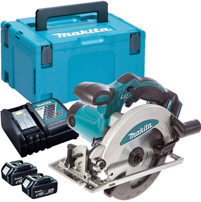 Makita DSS610Z 18V 165mm Circular Saw with 2 x 5.0Ah Batteries & Charger in Case