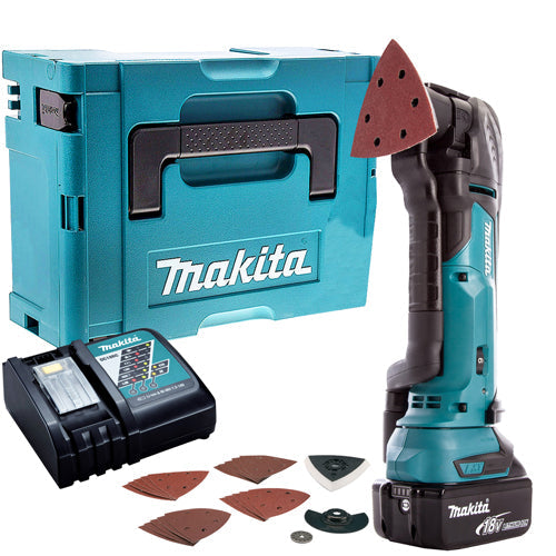 Makita DTM51ZJX7 18V Oscillating Multi Tool Cutter With 1 x 5.0Ah Battery & Charger in Case