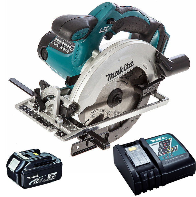 Makita DSS610Z 18V 165mm Circular Saw with 1 x 5.0Ah Battery & Charger