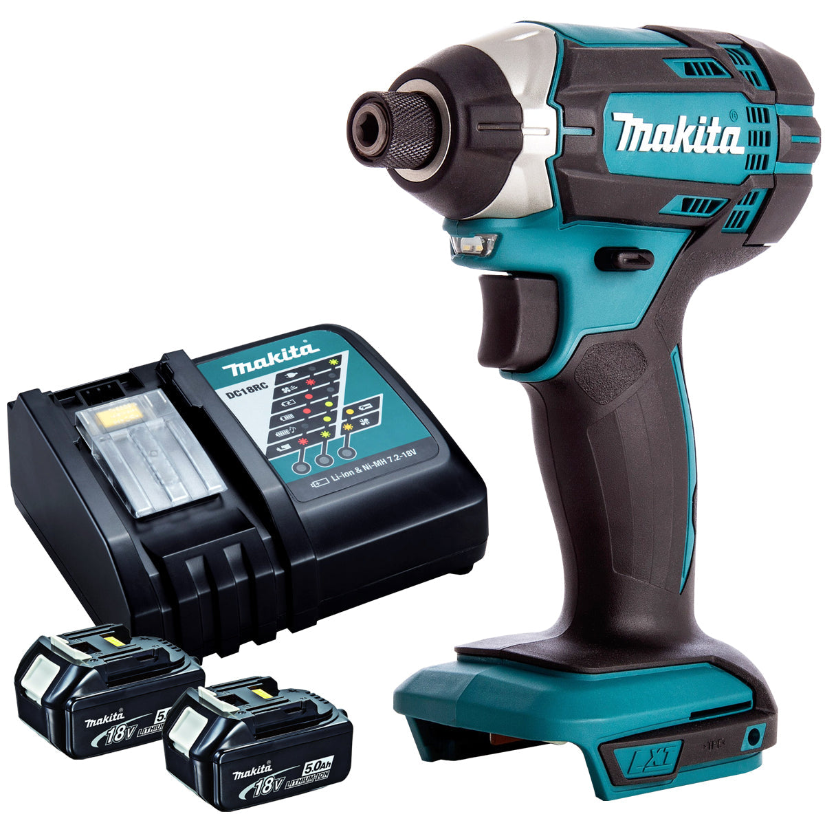 Makita DTD152Z 18V LXT Cordless Impact Driver With 2 x 5.0Ah Batteries & Charger