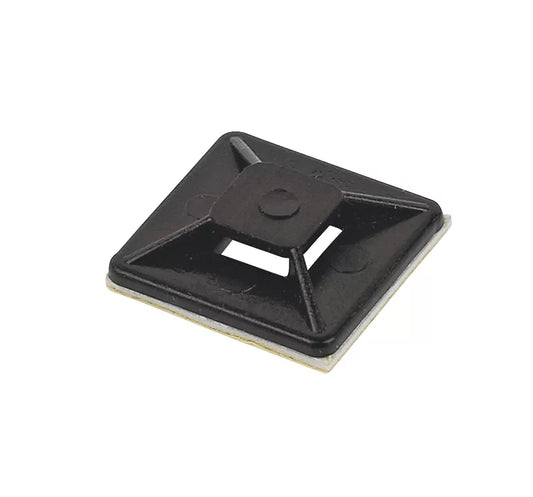 CABLE TIE BASE BLACK 20MM X 19MM 100 PACK (93380)