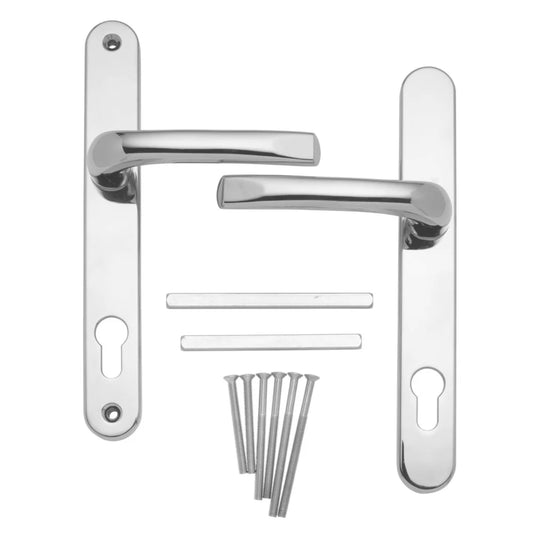 MILA PROLINEA LEVER DOOR HANDLES TYPE B PAIR POLISHED CHROME