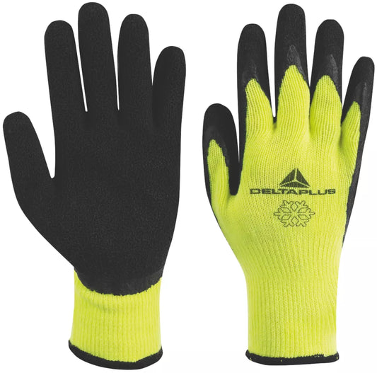 DELTA PLUS APOLLON VV735 LATEX THERMAL WORK GLOVES YELLOW/BLACK LARGE