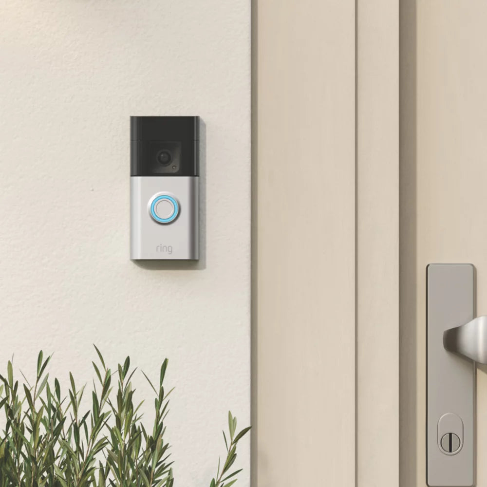 RING WIRED OR WIRELESS SMART VIDEO DOORBELL PLUS SATIN NICKEL