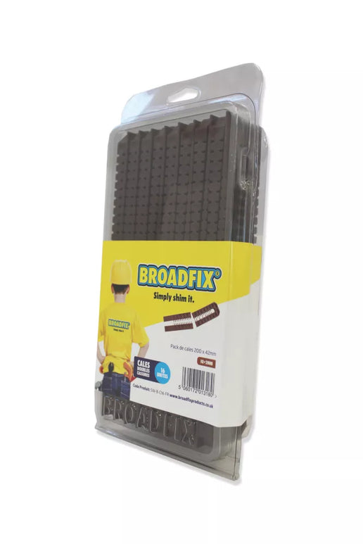 BROADFIX DOUBLE SNAP WEDGE SHIMS ONE SIZE 200MM X 1-9MM X 42MM 16 PACK