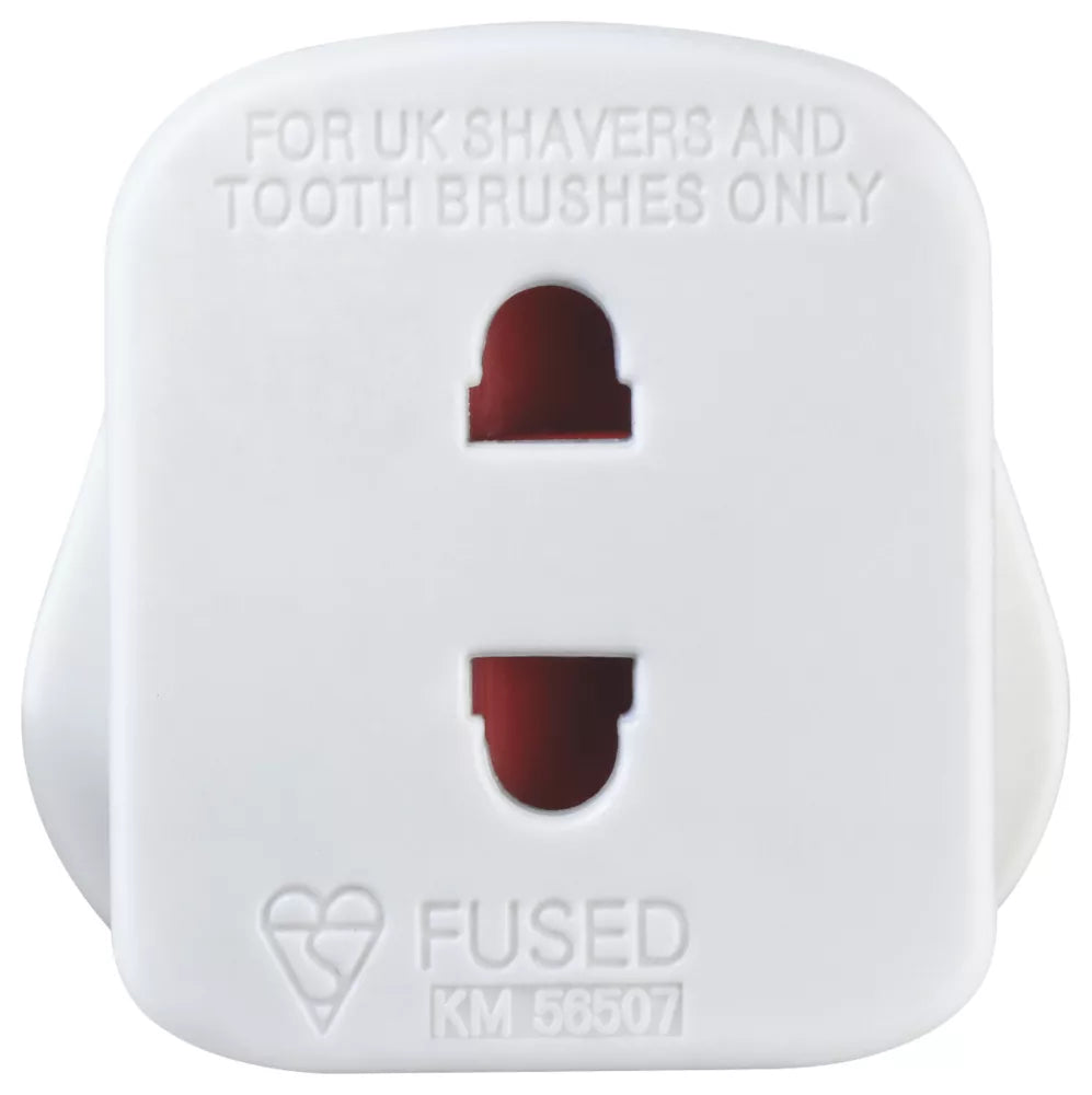 MASTERPLUG 3-PIN FUSED SHAVER ADAPTOR