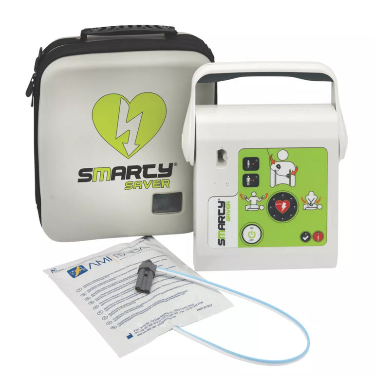 WALLACE CAMERON FULLY AUTOMATIC SMARTY SAVER DEFIBRILLATOR SET 125 SHOCKS