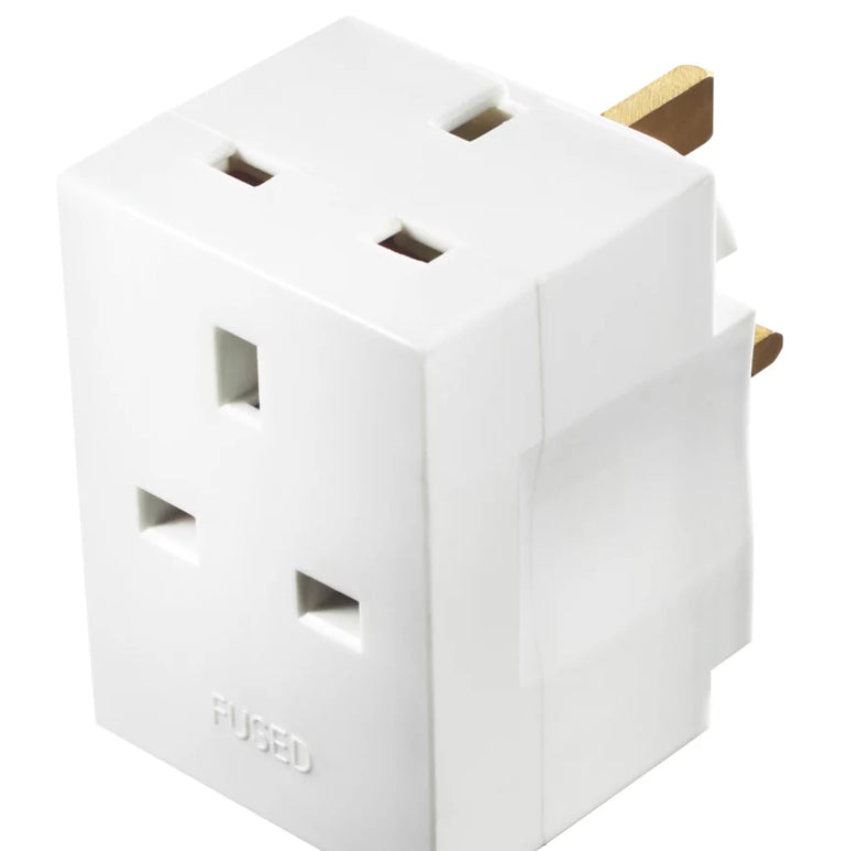 MASTERPLUG 13A FUSED 3-WAY PLUG ADAPTOR