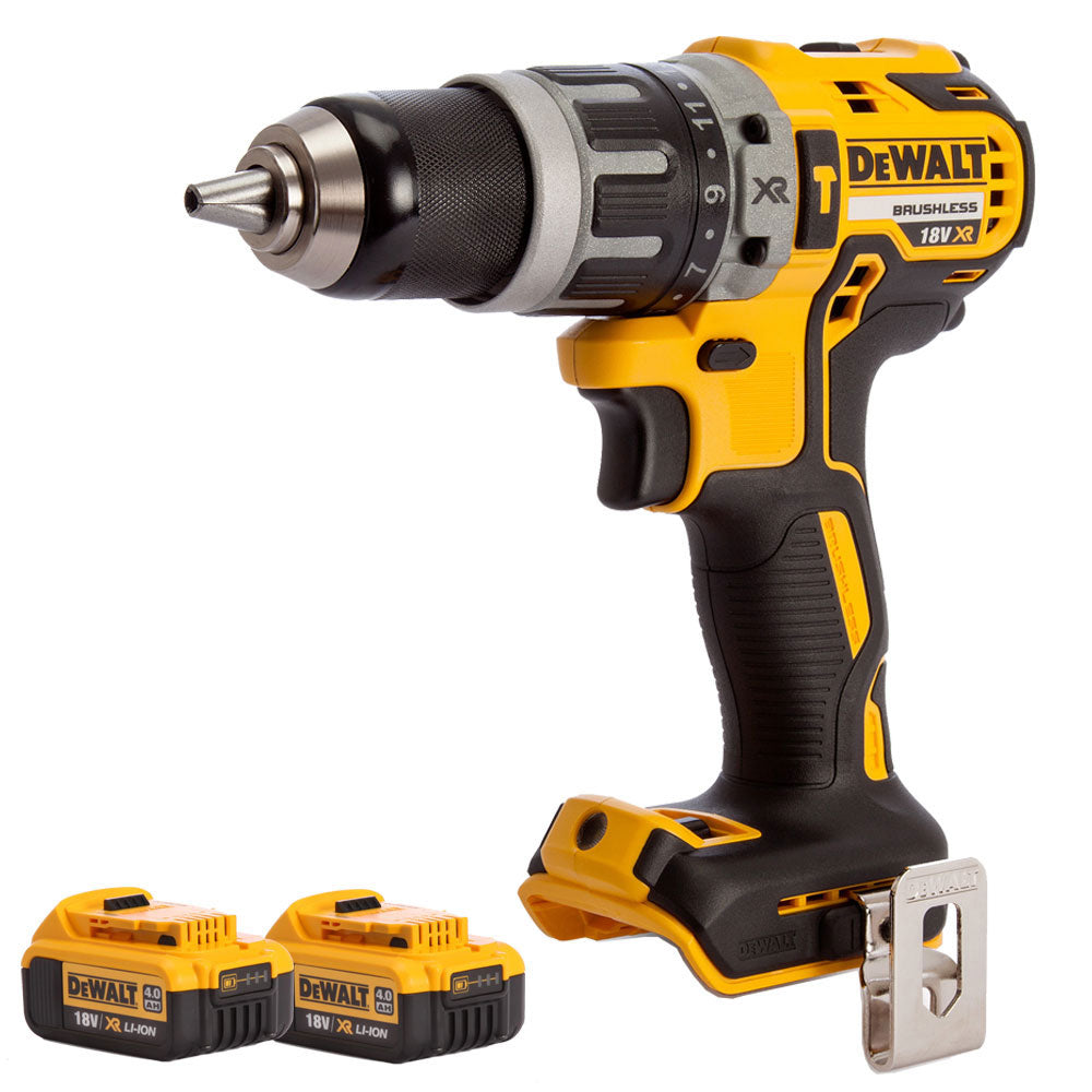 Dewalt DCD796N 18v XR Brushless 2 Speed Combi Drill With 2 x 4.0Ah Batteries