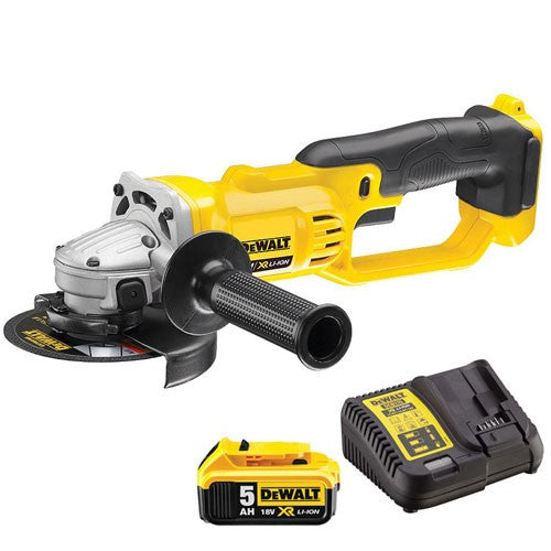 Dewalt DCG412N 18V Cordless Grinder Body + 1 x 5.0Ah Battery & Charger