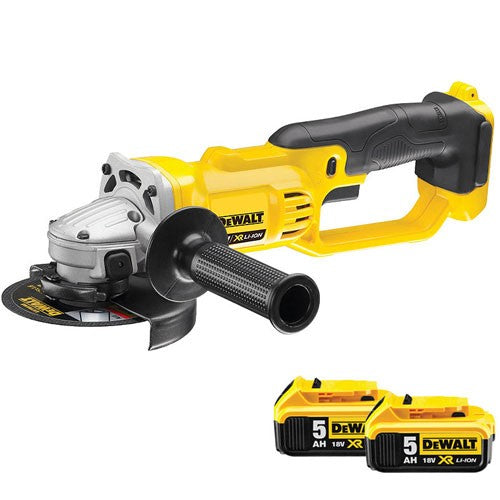 DeWalt DCG412N 18V Cordless Angle Grinder With 2 x 5.0Ah Batteries