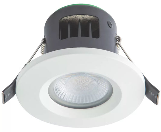 4LITE FIXED FIRE RATED LED CCT DOWNLIGHT MATT WHITE 7W 720LM 6 PACK