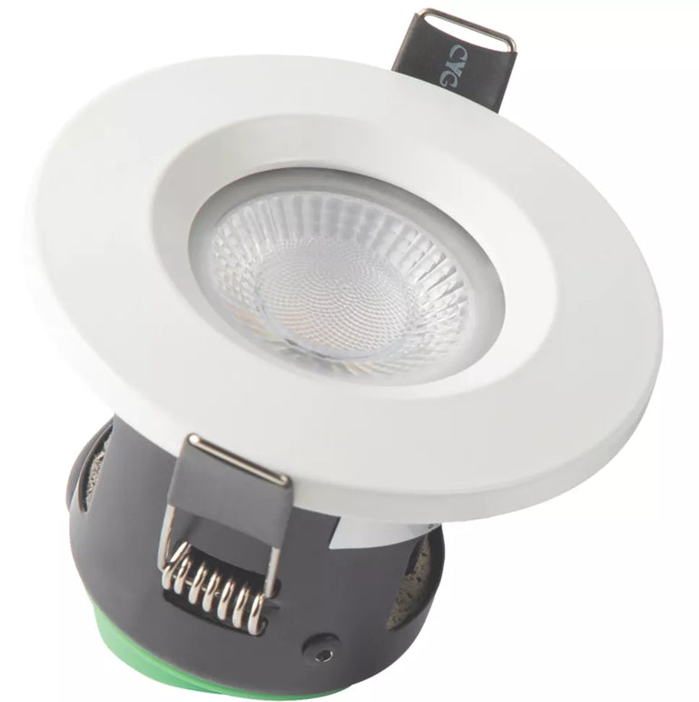 4LITE FIXED FIRE RATED LED CCT DOWNLIGHT MATT WHITE 7W 720LM 6 PACK