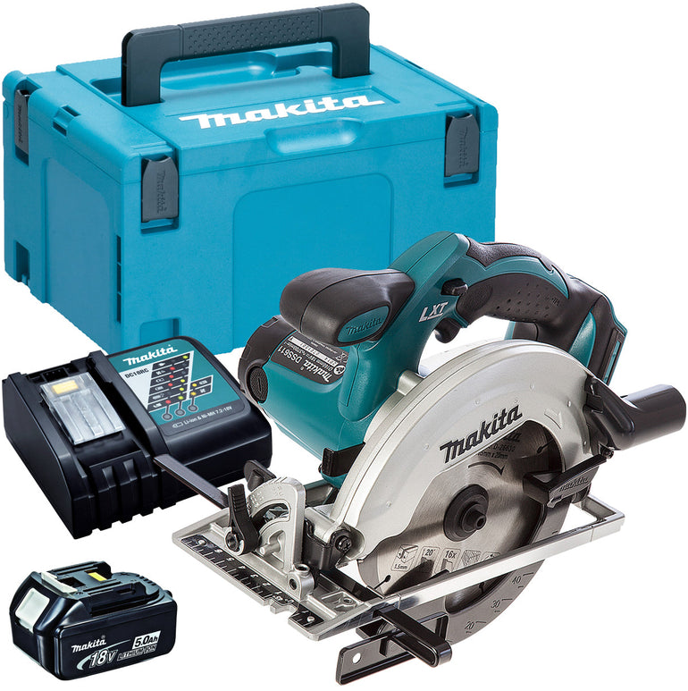 Makita DSS611Z 18V 165mm Circular Saw with 1 x 5.0Ah Battery & Charger in Case