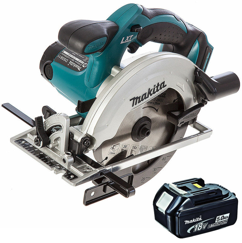 Makita DSS610Z 18V Li-ion 165mm Circular Saw Body With 1 x 5.0Ah Battery