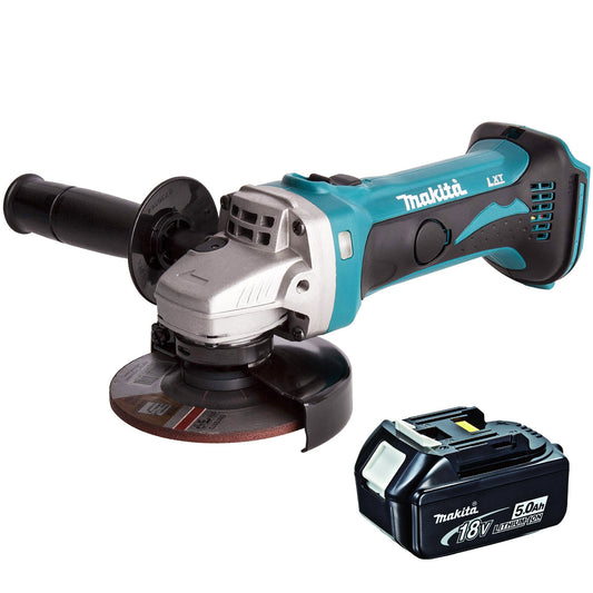 Makita DGA452Z 18V 115mm Cordless Angle Grinder With 1 x 5.0Ah Battery