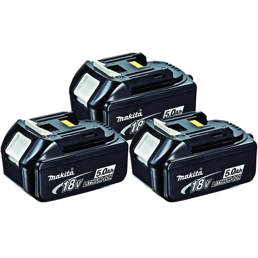 Makita BL1850Bx3 18V LXT Li-Ion 5.0Ah Genuine Battery 196673-6 Pack of 3