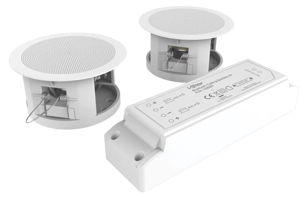 ISTAR 3.3" 6W RMS WIRELESS COMPACT CEILING SPEAKER KIT 10M WHITE